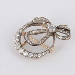 Broche Noeud Diamants