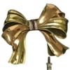 Broche noeud or jaune & rose rubis & diamants