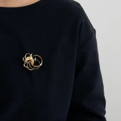 Broche oiseau diamants