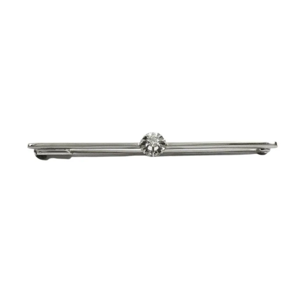 Broche Or Blanc Diamant