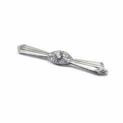 Broche or blanc platine et diamants
