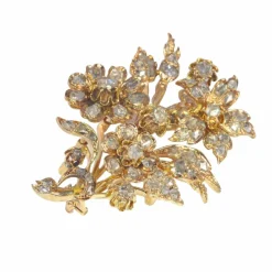 Broche or diamant