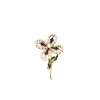 Broche or et diamant et perle
