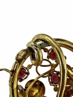 Broche or et grenats d'époque Napoléon III