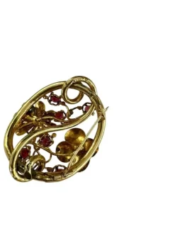 Broche or et grenats d'époque Napoléon III