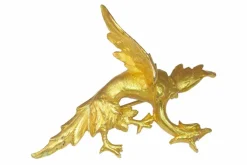 Broche or, griffon volant ou dragon