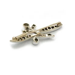 Broche or jaune argent et diamants