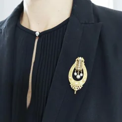Broche or jaune Axelle , 19è
