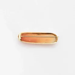 Broche or jaune camée coquillage