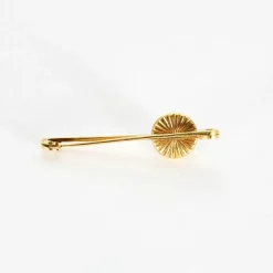 Broche or jaune, cristal de roche