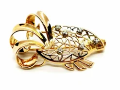 Broche Or jaune Diamant