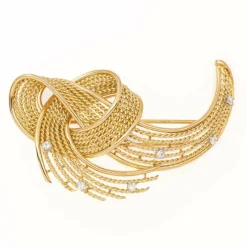 Broche Or jaune Diamant