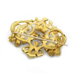 Broche or jaune diamant
