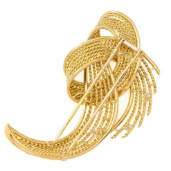 Broche Or jaune Diamant