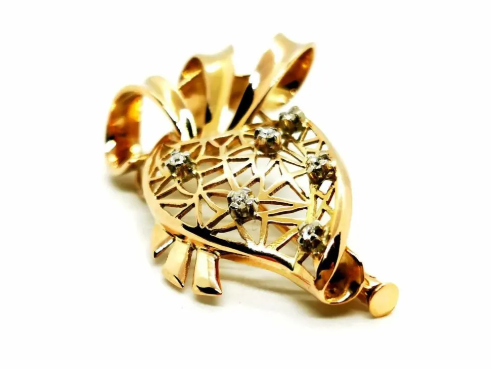 Broche Or jaune Diamant