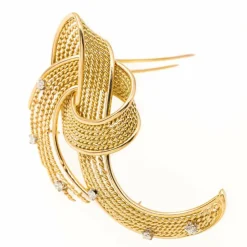 Broche Or jaune Diamant