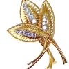 Broche Or jaune Diamants