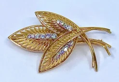 Broche Or jaune Diamants
