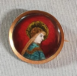 Broche Or jaune Email
