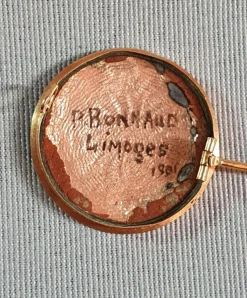 Broche Or jaune Email