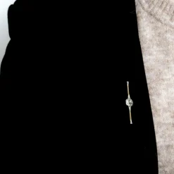Broche or jaune et blanc, diamants