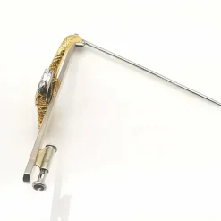 Broche Or jaune et blanc Emeraude et Diamants