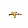 Broche or jaune et rubis à motif de lévrier