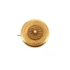 Broche or jaune guilloché et perle