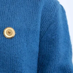 Broche or jaune guilloché et perle