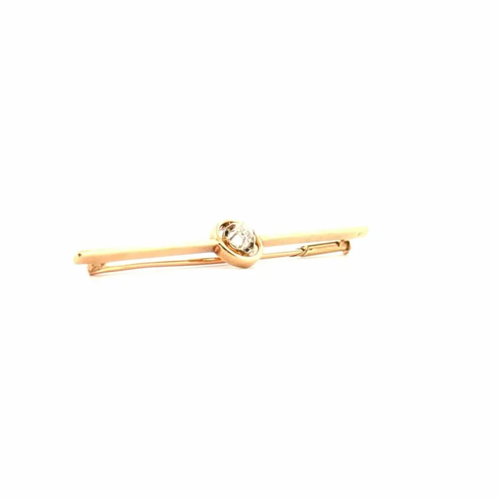 Broche Or Jaune 18k & Diamant