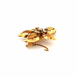 Broche Or Jaune 18k & Diamants