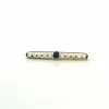 Broche Or Jaune 18k Saphir & Perles