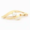 Broche Or jaune Perle