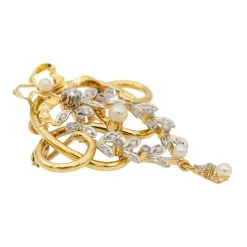 Broche Or jaune Perle