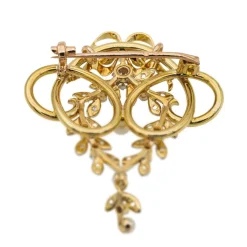 Broche Or jaune Perle
