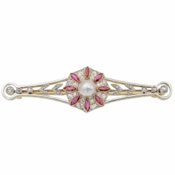 Broche Or jaune Perle Mabé