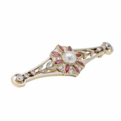 Broche Or jaune Perle Mabé