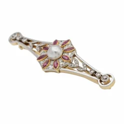 Broche Or jaune Perle Mabé