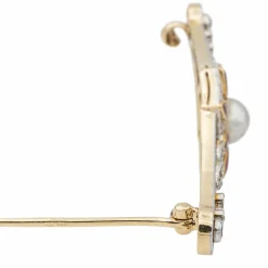 Broche Or jaune Perle Mabé