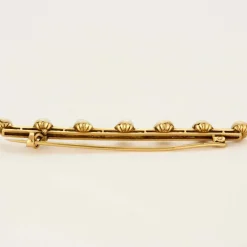 Broche or jaune perles et diamants