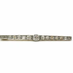 Broche or jaune platine diamants