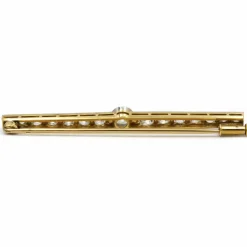 Broche or jaune platine diamants