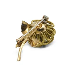 Broche or jaune Rose
