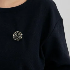 Broche or, platine, diamants