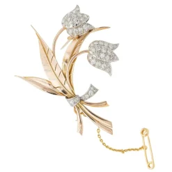 Broche Or rose Diamant
