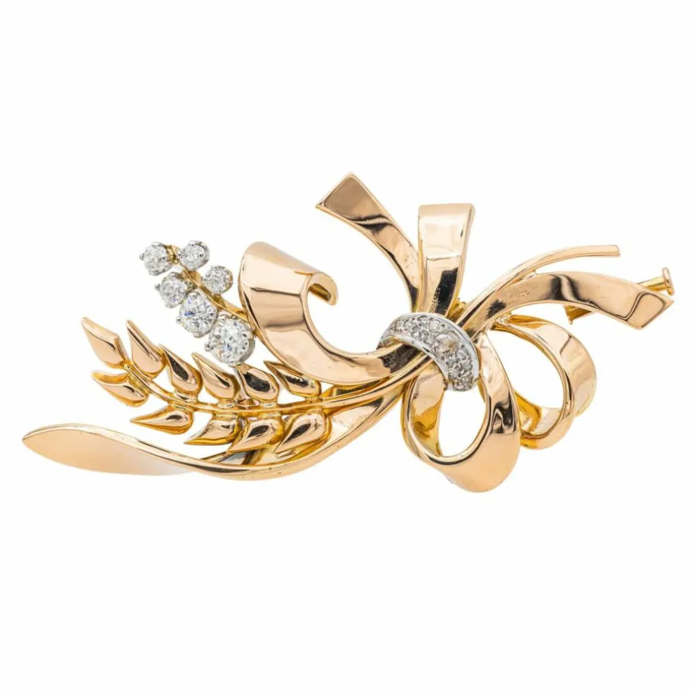 Broche Or rose Diamant