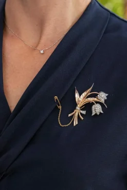 Broche Or rose Diamant