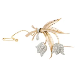 Broche Or rose Diamant