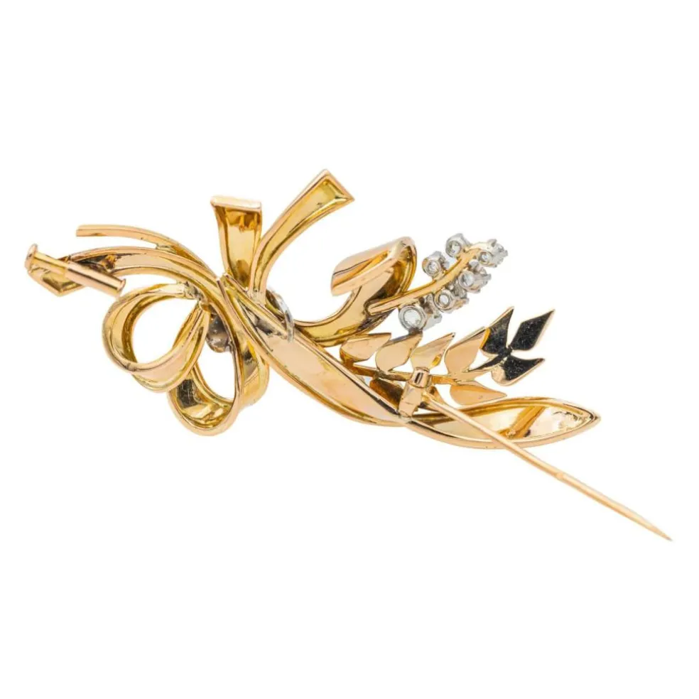 Broche Or rose Diamant