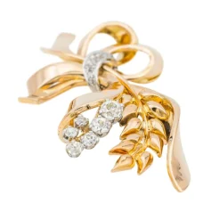 Broche Or rose Diamant